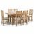 Astoria Extending Dining Table with 6 Hereford Chairs Brown