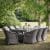 Granville Grey 8 Seater Oval Dining Set Grey