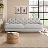 Canterbury Textured Weave 4 Seater Sofa Silver