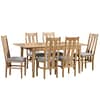 Cotswold Extending Dining Table with 6 Chairs Brown
