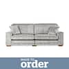Morello 4 Seater Sofa Slub Velvet Grey