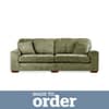 Morello 4 Seater Sofa Vintage Chenille Green