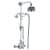 Lefroy Brooks Godolphin exposed thermostatic shower mixing valve with riser kit, handset, lever diverter, five inch rose and adjustable riser pipe bracket  GD8703