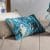 Blue and gold marble cushion
