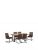 Julian Bowen Brooklyn 180 Cm Solid Oak And Metal Dining Table + 6 Chairs