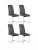 Julian Bowen Calabria Set Of 4 Velvet Cantilever Dining Chairs – Grey
