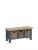 K-Interiors Harrow Ready Assembled Solid Wood Large Hall Bench With 3 Wicker Baskets – Charcoal/Oak