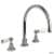Lefroy Brooks Classic three hole kitchen mixer tap with white ceramic lever handles