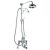 Lefroy Brooks Godolphin exposed thermostatic bath shower mixer with riser kit, handset, lever diverter, eight inch rose and adjustable riser pipe bracket  GD8825
